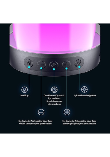 Lecoo RS13 Kablosuz 5W RGB Bluetooth/USB/SD Kart Taşınabilir Hoparlör