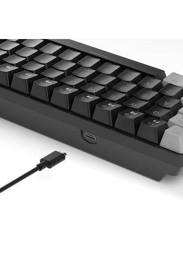 Magegee Mk-box 68 Tuş Kablolu Mekanik Red Switch Türkçe Q Gri-siyah Gaming Klavye