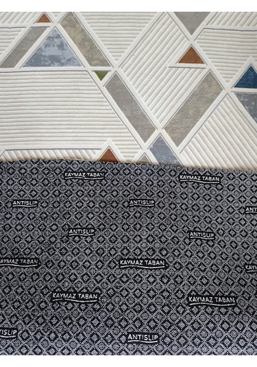 Çokrenkli Geometrik Desen Yıkanabilir Kaymaz Dört Mevsimlik Salon Banyo Balkon Genç Odası Kesme Halı Çok Renkli