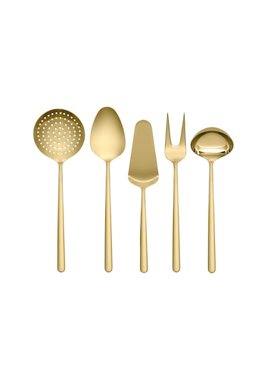 Hisar Bahama 5 Parça Servis Seti Titanyum Gold