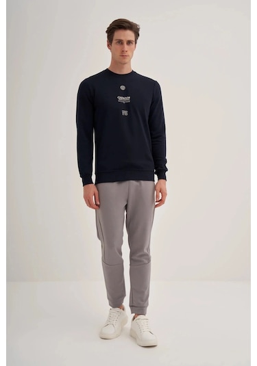 Cazador 3 İplik Erkek Lacivert Sweatshirt 5222 Lacivert