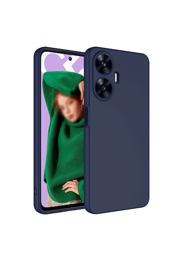 Adige Realme C55 Kılıf Lansman İçi Kadife Silikon