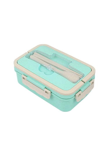 Xurunkeji Yetişkinler İçin Bento Kutusu - 3 Bölmeli Sızdırmaz Öğle Yemeği Kabı, Mikrodalga Ve Bulaşık Makinesinde Yıkanabilir, Yeniden Kullanılabilir Salata Ve Atıştırmalık Kutusu Yeşil