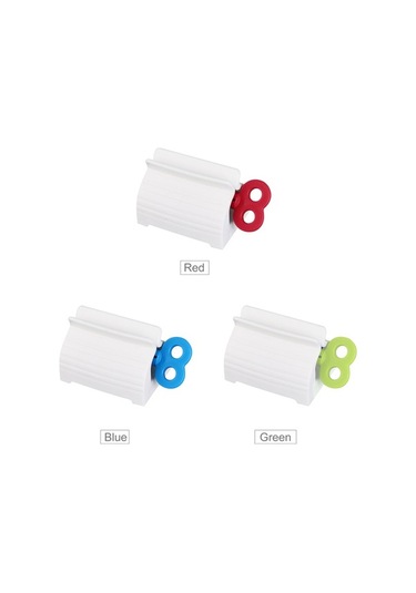 Fortunelane Kırmızı 3 Adet Diş Macunu Sıkacağı - Abs Malzeme - Krem Ve Diş Macunu İçin Kırmızı