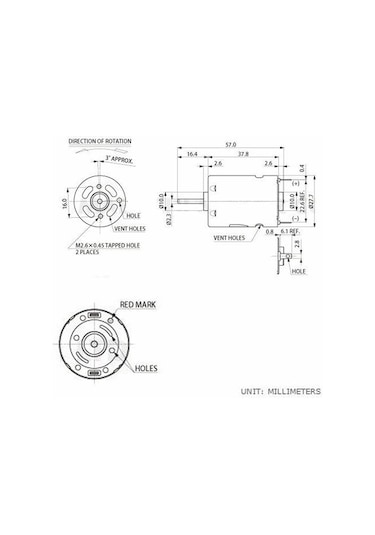 RS380 DC Motor  Yüksek hızlı DC 18V DIY RC Oyuncak Model Araba Bot Helikopter Vakum Fan Elektrik Motoru