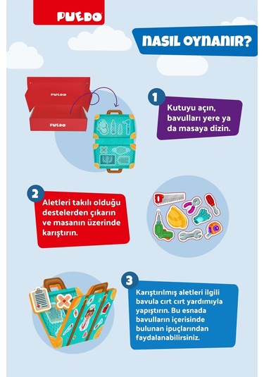 Puedo Bavulunu Topla Eşleştirme Oyunu - Meslekler