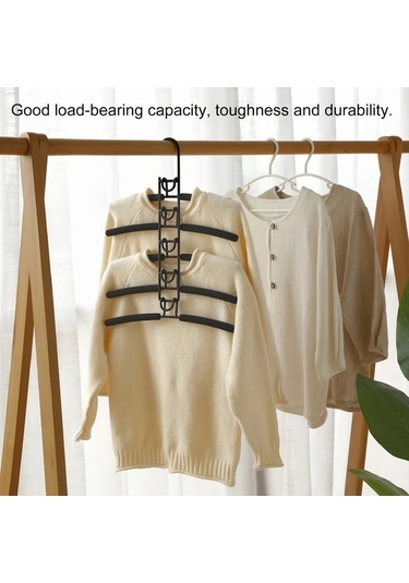 Honeybeeshop Siyah B 12li Ağır Hizmet Köpük Dolgulu Yer Tasarruflu Katlanabilir Gardırop Askısı Siyah-b