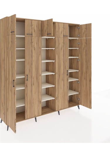 Hyperion Dolap 18 Raflı 9 Kapaklı 220x44x243 Çam-çam/aytaşı Atlas Çam/aytası