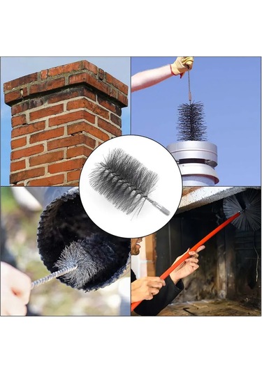 Lemestar Kömürenbesi Temizleme Fırçası, Çelik Tellerden Yapılmış, Korumalı Kaplama, Rust Ve Kir Giderici, 170mm Uzunluk, Kolay Montajlı