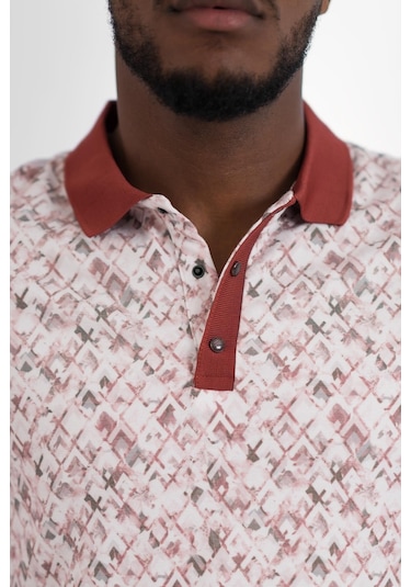 Polo Yaka Dynamıc Fit Baskı Desenli Çıt Çıt Detaylı Kısa Kol Erkek Yazlık T-shirt 001