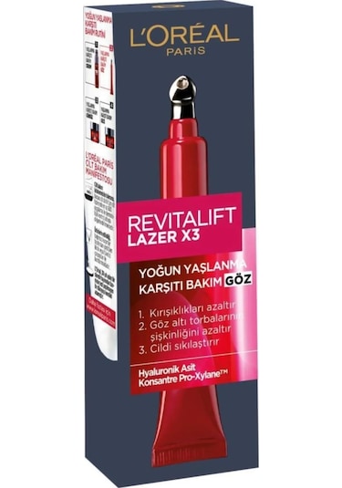 L'Oreal Paris Revitalift Lazer X3 Yaşlanma Karşıtı Göz Bakım Kremi 15 ML