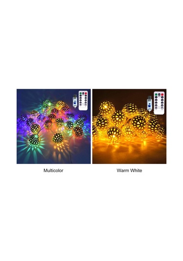 Shineyee Renkli Led Toplum Işık Zinciri, Noel Dekorasyonu, Usb Kumandalı 8 Fonksiyonlu, Islak Beyaz, 6m 40 Işık