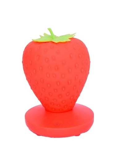 Metabagua Yaratıcı Masa Lambaları Çilek Tarzı + Usb Şarj Edilebilir + Dokunmatik Anahtarı Led Dim Gece Lambaları Çocuklar Başucu Işık Pun Besleme Lambası Led Masa Lambaları 4q72rb Kırmızı