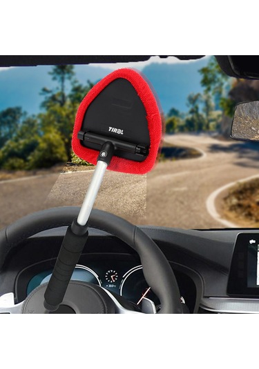 Jeemson Araç Cam Temizleyici, Uzatılabilir Gövde, Mikrofiber Yastık, 180 Döner, Su İle Temizler, Sıcaklık Dirençli