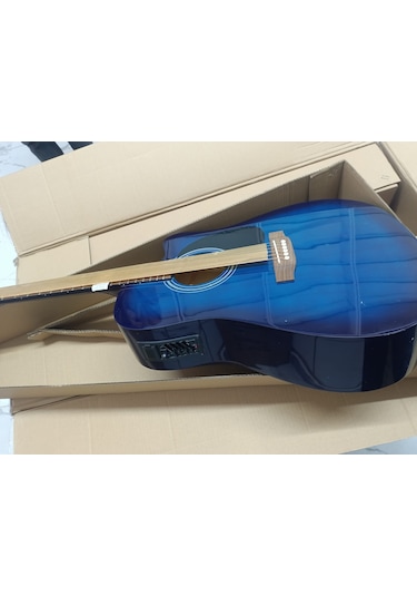 J&d Guitars- Jumbo Kasa Elektro Akustik Mavi Renk Gitar AG-6CE/BL