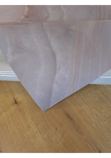 Kalın Pvc Masa Koruyucu 1.2 Mm Mika Örtü, 70 Cm En, Mermer Desen Çok Renkli