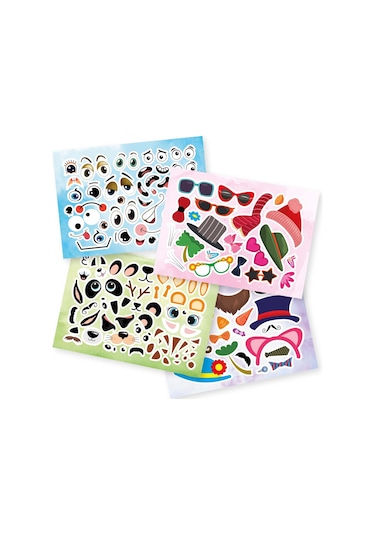 Tükenmeyen Sticker Kitabım - Eğlenceli Yüzler 100+ Tekrar Tekrar Kullanılabilen Sticker