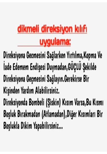 Hyundai I20 Uyumlu Dikmeli Direksiyon Kılıfı Noktalı Dikişli Siyah 38cm 10cm