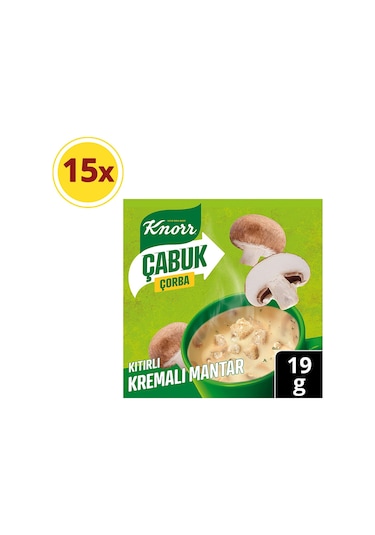 Knorr Çabuk Çorba Kıtırlı Kremalı 15 x 19 G