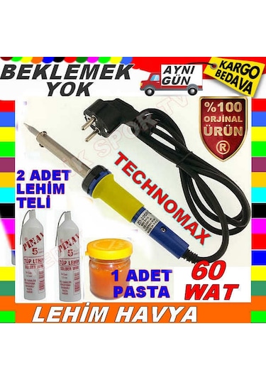 Lehim Makinesi Havya 60 W Kalın Kablo Kampanyalı
