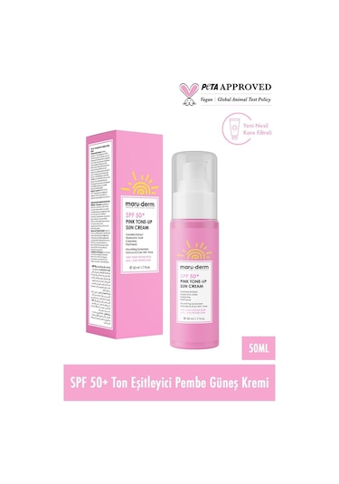 Maruderm Ton Eşitleyici Pembe Güneş Kremi SPF50+ 50 ML