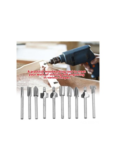 Springsun 10 Adet Hss Ahşap İşleme Freze Ucu - Taşlama, Oymacılık Ve Kenar Düzenleme İçin Elektrikli Freze Uçları