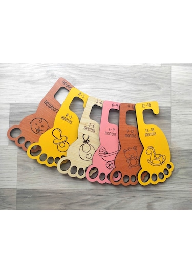 Plakethome Bebek Dolabı Ayracı,Dolap Içi Ahşap Askılık Set,Dolap Düzenleyici