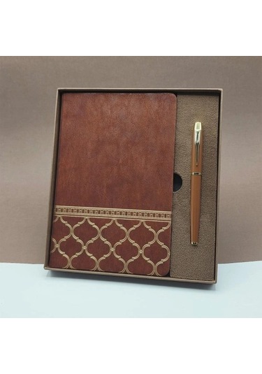 Öğretmenler Günü Hediyesi Kutulu Deri Defter Kalem Seti 65407598