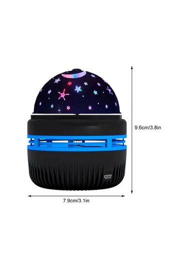 River World Gece Lambası Projektör Mini Boy Yıldızlı Çok Renkli
