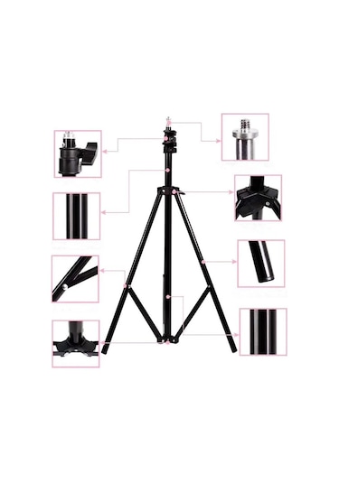 Microcase AL2496 3 Ayak Sabitleyici Alüminyum Cep Telefonu Kamera Tripodu
