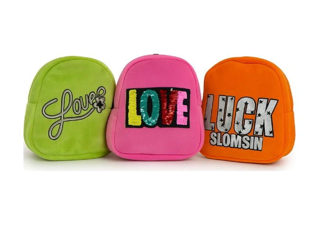 Dolphın Pbr-676 Kadıfe Sırt Cantası Turuncu Luck Çok Renkli