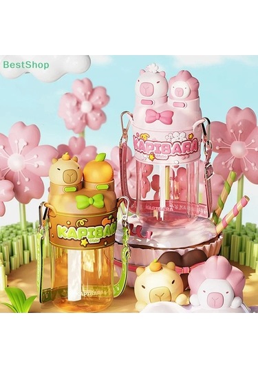 Elmpaly 700 Ml Kapibara Su Bardağı - 2 Yollu Brown Brown/ Çok Renkli