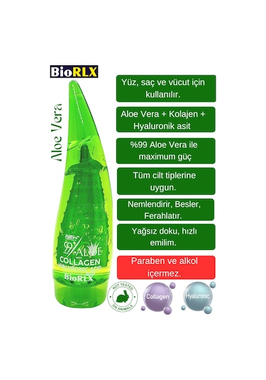 Biorlx Collogen Aloe Vera Jeli 250 ML