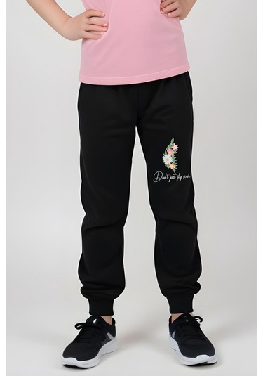 Baskılı Kız Çocuk Tişört Ve Eşofman Alt-üst Takım Açık Pembe