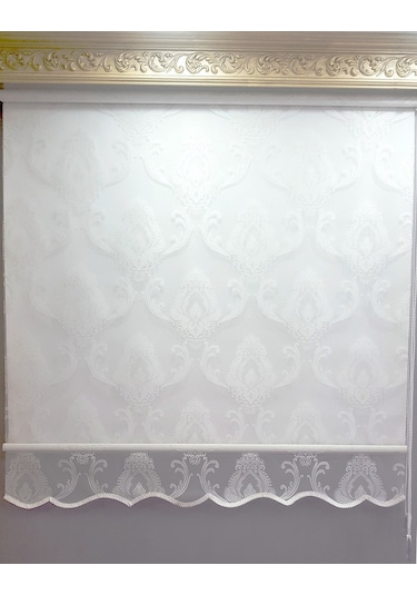 1.Kalite N11 Özel Osmanlı Motifli Çift Mekanizmalı Tül Stor Perde