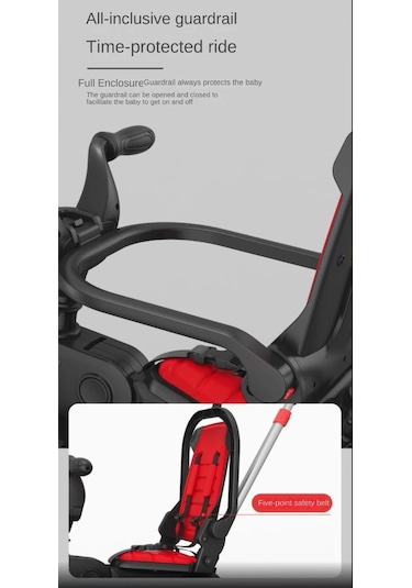 Maxi Taxi Trike Plus F3 Ebeveyn Kontrollü Katlanır Bisiklet Krmzı