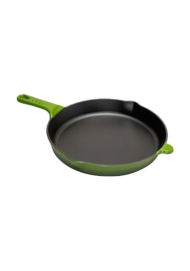 Sürel Döküm 27 Cm Yuvarlak Düz Tava Koyu Yeşil Yeşil