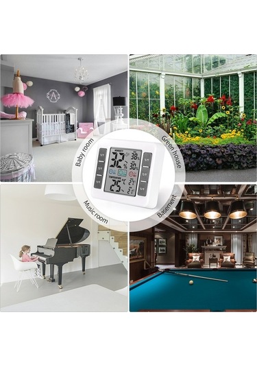 Dancemonkey Dijital Lcd Termometre Ve Higrometre - Sıcaklık/nem Ölçer, Max/min, Geçişli, Kullanışlı Tasarım