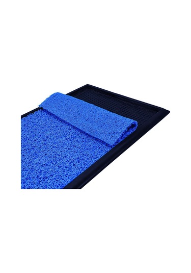 Kauçuk Tabanlı Ve Kauçuk Kenar Çerçeveli Havuzlu Paspası - Mavi
