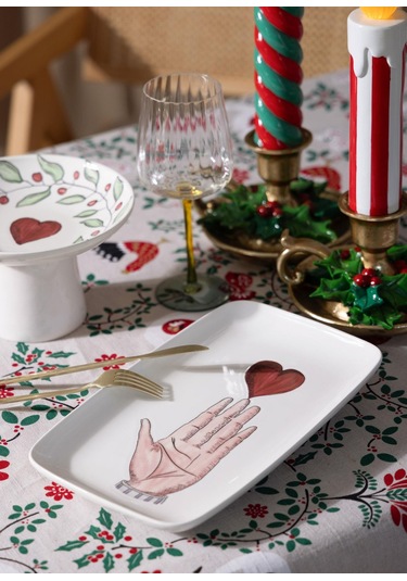 The Mia Luv Dikdörtgen Servis 33x21 Cm Çok Renkli