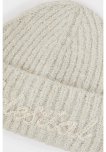 Defacto Kadın Nakışlı Bere F3157ax25wner2 Ekru-er2