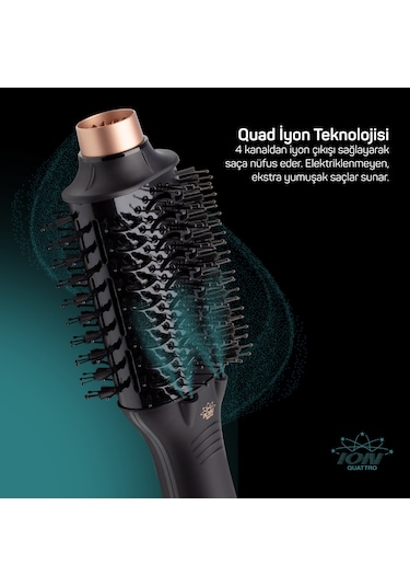 Arzum AR5083 Volume Pro Ultra Hava Üflemeli Şekillendirici ve Düzleştirici Fırça