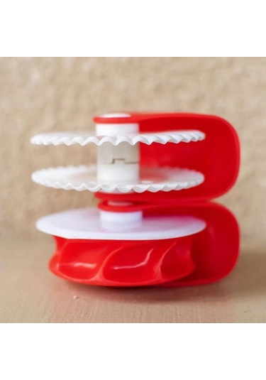 Geeksen El İşli Pasta Kesici Seti: Dalgalı Ve Kıvrımlı Desenli Pastry Cutter, Mutfak Hamur Kesme Aracı Kırmızı