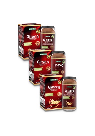 Aksu Vital Ginseng Ekstraktlı Bitkisel Karışım 300 G 3 Adet