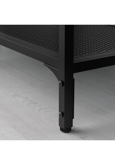 Açık Raf Ünitesi, Siyah, 100x136 Cm Rustik, Metal Ve Ahşap Siyah