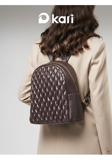 Kari Şehir A5 Deri Sırt Çantası 468601634 Koyu Kahverengi