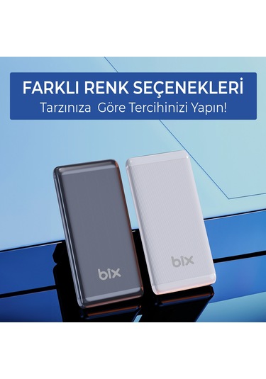 Bix Bxpb107 10000mah 20w Pd Type-c Usb Scp 22.5w Powerbank Beyaz