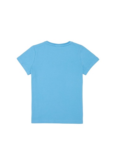 Çocuk Basic Bisiklet Yaka Tişört Turkuaz