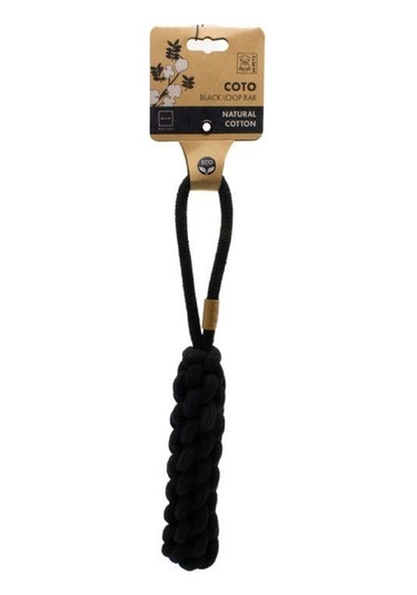 M-Pets Coto Siyah Loop Bar Örgü Halat Köpek Oyuncağı 34 CM