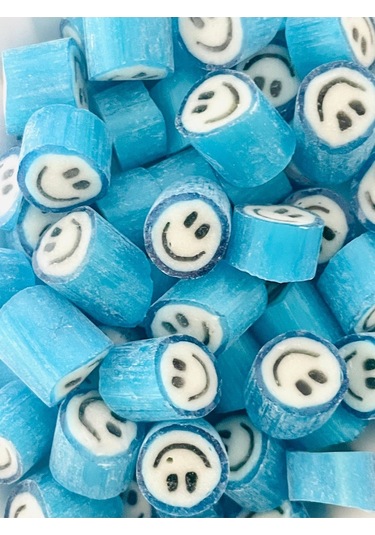 Mavi Gülenyüz Desenli Lolly Şeker 1000 Gr.